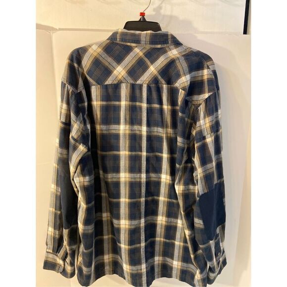 Wrangler ATG All Terrain Gear XXL Shirts Plaid rn#130273 Elbow Patch Ls - Picture 4 of 8